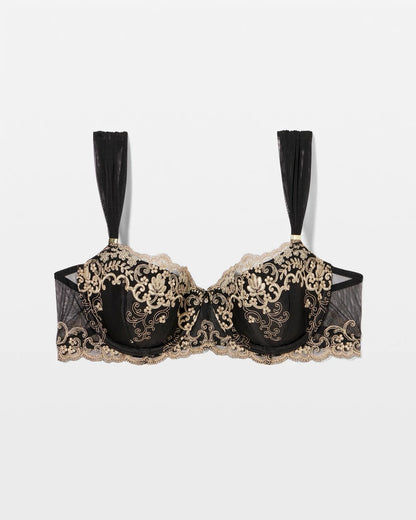 Venice Lace Embroidered Balconette Bra - BLACK | Soma Women