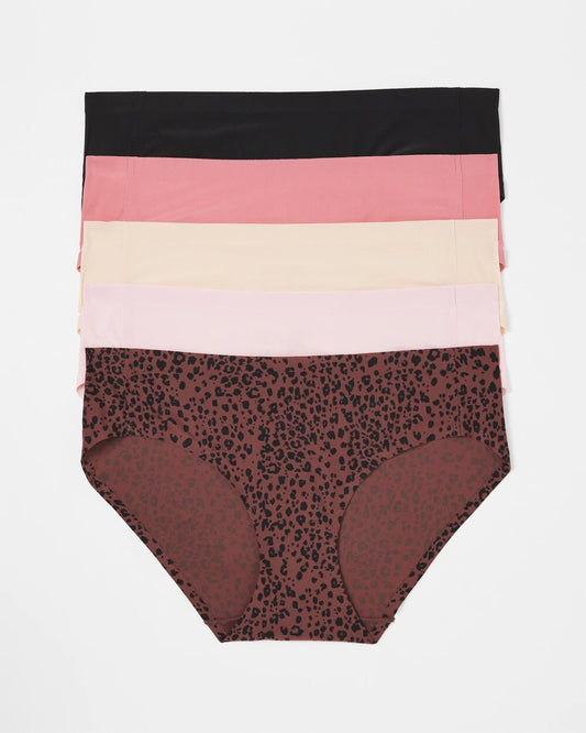 Soft Stretch Hipster Panty 5 Pack - HOT SPOT MULTI PACK | Soma Women