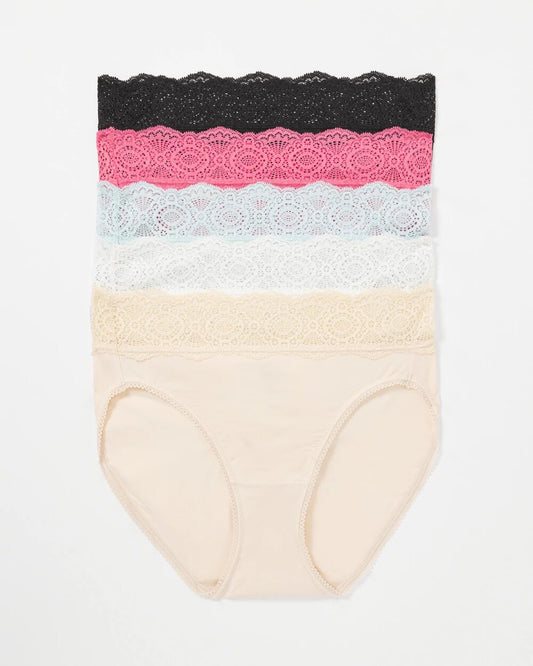 Crochet Lace High Leg Panty Pack - RAPTURE ROSE MULTIPACK | Soma Women
