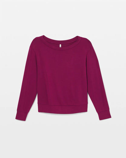 Long-Sleeve Pajama Top - POMEGRANATE WINE | Soma Women