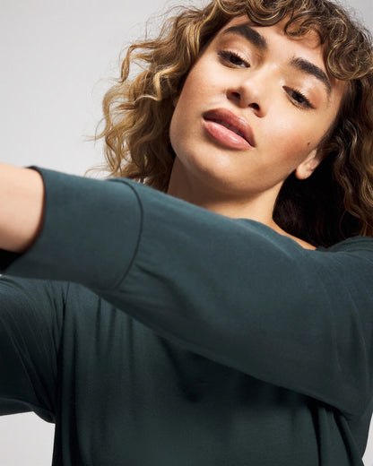 Long-Sleeve Pajama Top - GREEN JOLIE | Soma Women