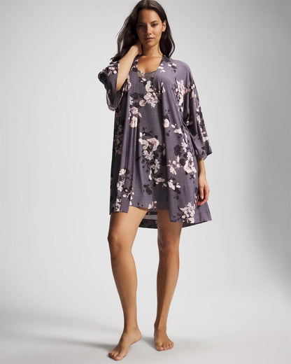 Short Robe - FLORAL DREAMS GRAY | Soma Women