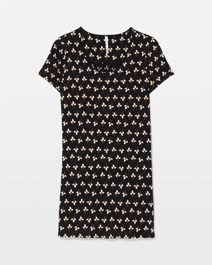 Short Sleeve Scoop Neck Sleepshirt - PEACEFUL PETALS BLACK | Soma Women