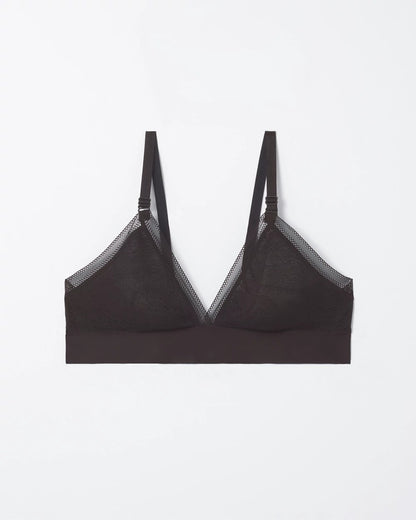 Triangle Bralette with Lace - BLACK | Soma Women