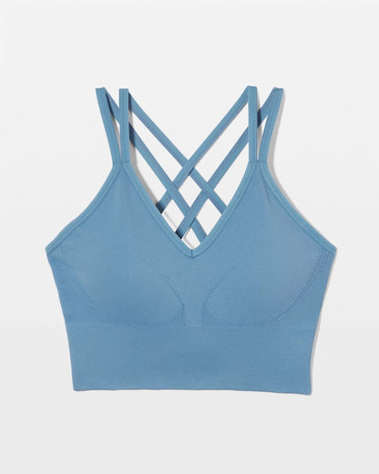 Longline Bra with Strappy Back - BLUE HEAVEN | Soma Women