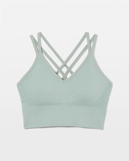 Longline Bra with Strappy Back - CHINOIS GREEN | Soma Women