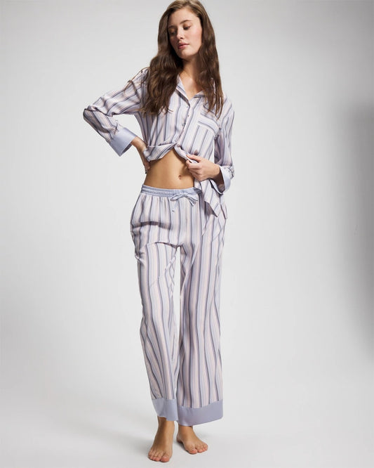 Pajama Pants - RELAX STRIPE BLUE OPAL | Soma Women