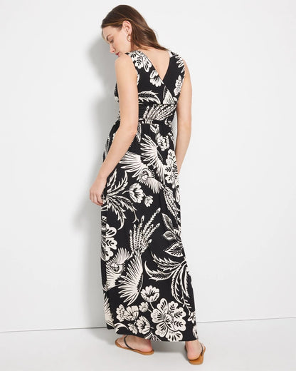 Goddess Maxi Bra Dress - FLY BY NIGHT G BLK PARCH | Soma Women