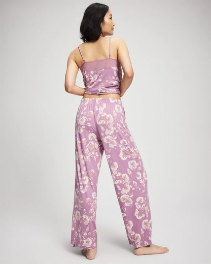 Printed Pajama Pant - FLORA SHIMMER LILAC | Soma Women