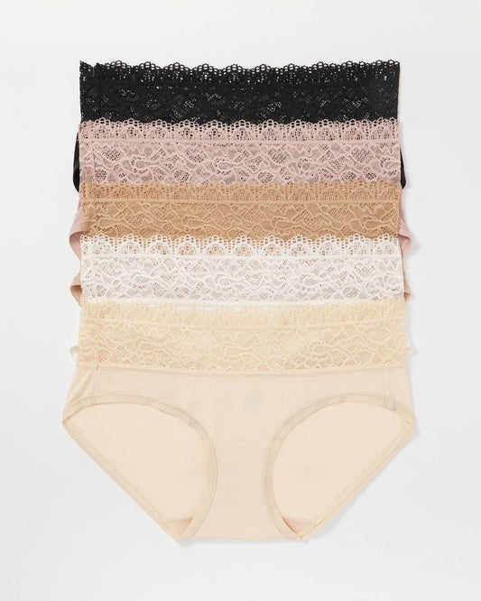 Hipster Panty with Super Soft Enchanting Lace 5 pack - BASIC MULTI PACK | Soma Women