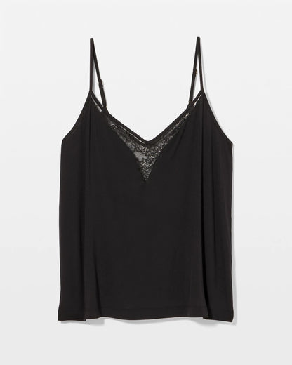 Lace Trim Cami - BLACK | Soma Women
