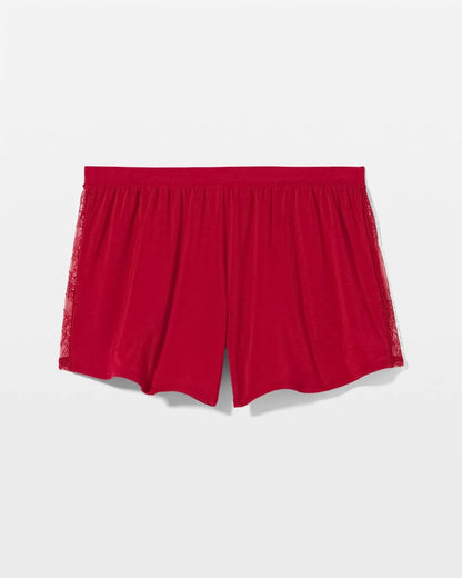 Lace Relaxed Pajama Short - PAINT THE TOWN RED | Soma Women