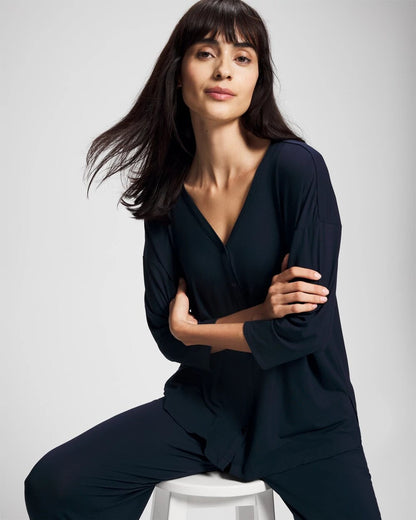 Button-Up Pajama Top - NIGHTFALL NAVY | Soma Women