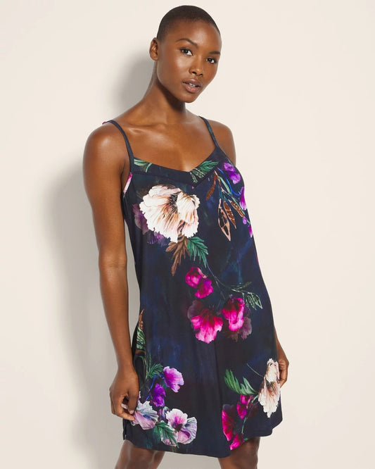 Chemise with Piping - FLEUR EVER DRAMA NAVY | Soma Women