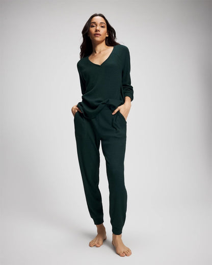 Banded Pajama Bottom - GREEN JOLIE | Soma Women