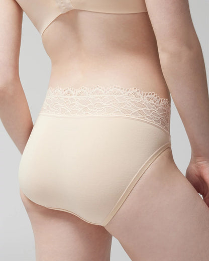 High-Leg Panty with Enchanting Lace - PALE SAND | Soma Women