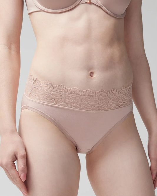 High-Leg Panty with Enchanting Lace - ADOBE ROSE | Soma Women