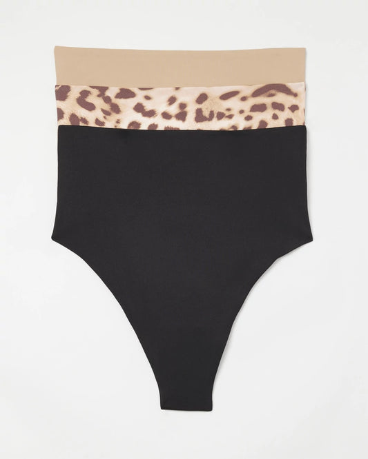 High-Waist Thong Panty 3 Pack - ANIMAL MULTIPACK | Soma Women