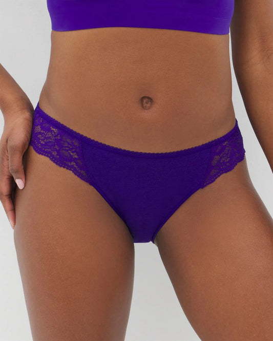 Cotton Blend Bikini Panty with Lace - PASSIONFLOWER | Soma Women