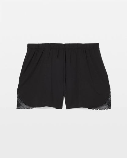 Lace Trim Pajama Shorts - BLACK | Soma Women