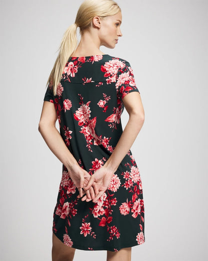 Short Sleeve Sleepshirt - COTTAGE FLORAL GREEN | Soma Women