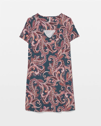 Short Sleeve Sleepshirt - IMPERIAL PAISLEY MD PET | Soma Women