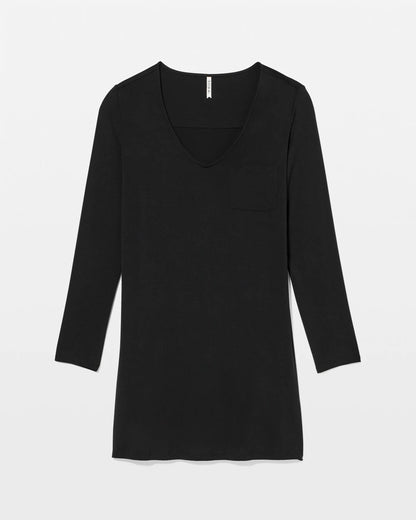 Long-Sleeve Sleepshirt - BLACK | Soma Women