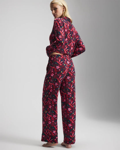 Printed Pajama Pant - HOLLY JOLLY RED VELVET | Soma Women