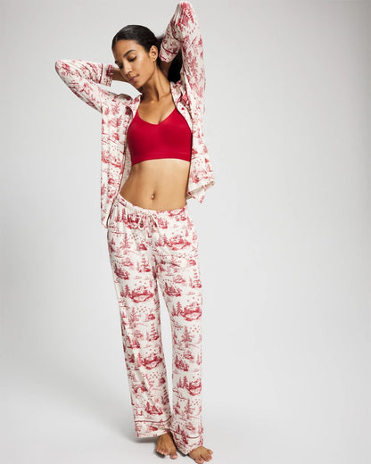 Printed Pajama Pant - ENCHANTED TOILE CHAMPAGNE | Soma Women