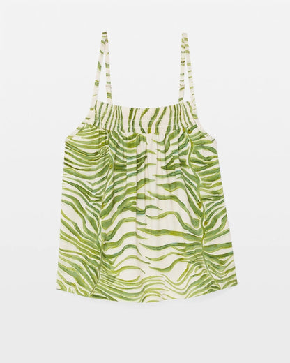 Smocked Pajama Cami - INTO THE GROOVE WHITE SMK | Soma Women