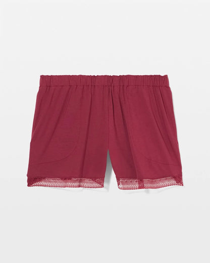 Geo Lace Pajama Short - GARNET | Soma Women