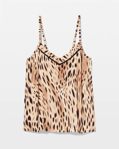 Piped Pajama Cami - SPLENDID LEOPARD AMBER | Soma Women