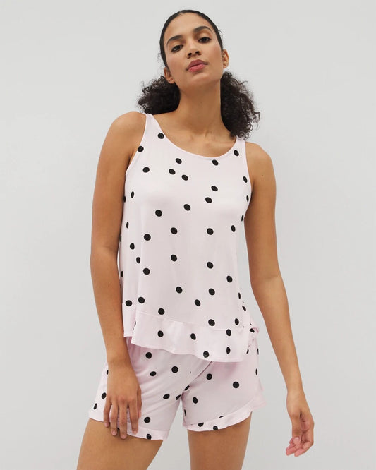 Ruffle Pajama Tank - CHEERFUL DOT B SUGAR | Soma Women