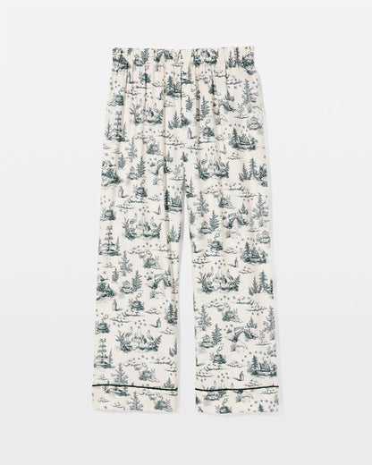 Piped Pajama Pant - ENCHANTED TOILE GREEN | Soma Women