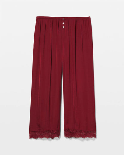 Lace Trim Crop Pajama Pant - FIRST KISS | Soma Women