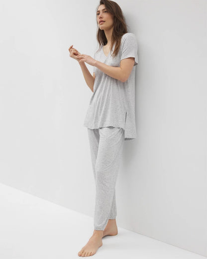 Slub Short Sleeve Tunic Pajama Tee - BLUE SLUB | Soma Women