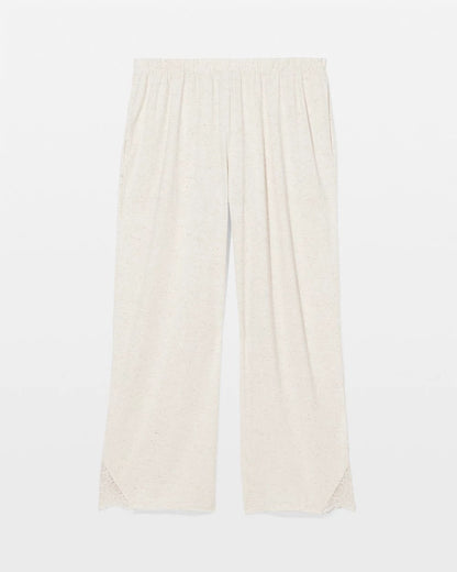 Slub Wide Leg Pajama Crop - IVORY SLUB | Soma Women