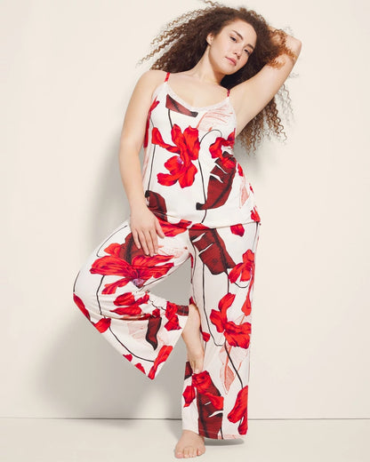 Lace Trim Pajama Cami - TROPIC LIKE ITS HOT WS | Soma Women