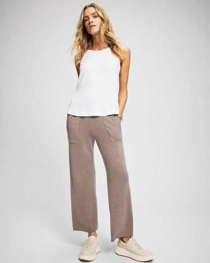 Premier Knit Sweater Wide Leg Pant - HEATHER FAWN | Soma Women