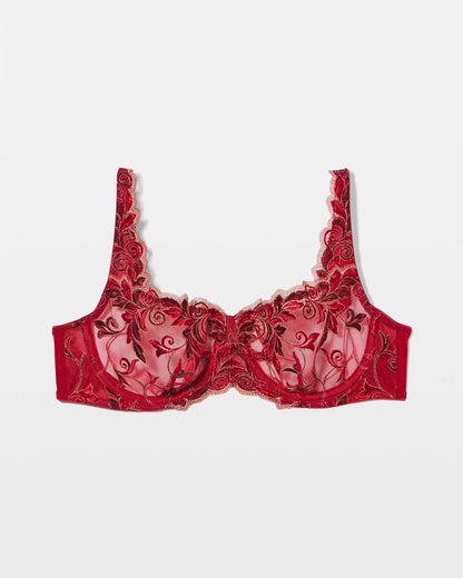 Unlined Bra - RED VELVET TONAL W/ LUREX | Soma Women