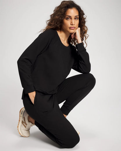 Essential Terry Crewneck Sweatshirt - BLACK | Soma Women