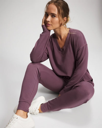 Ultrasoft Fleece Joggers - PURPLE FLINT | Soma Women