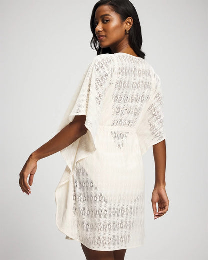 Sunkissed Crochet Chiffon Caftan - COCONUT WATER | Soma Women