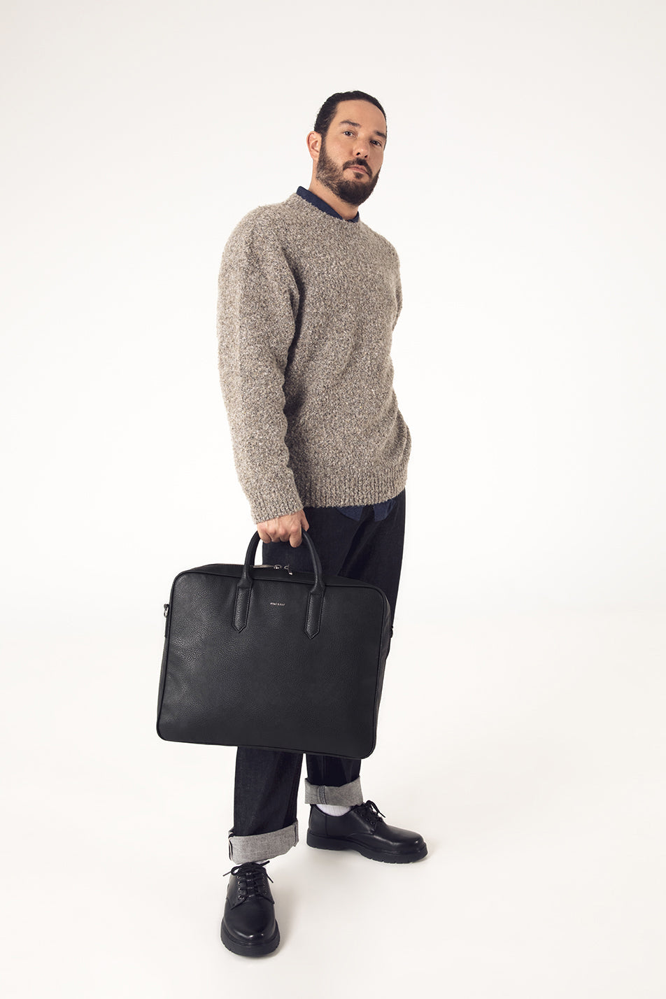 Matt & Nat ELON Vegan Briefcase - Grain