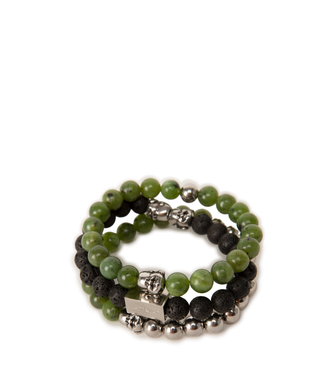 Matt & Nat LAUGHING Bead & Charm Bracelet In Green