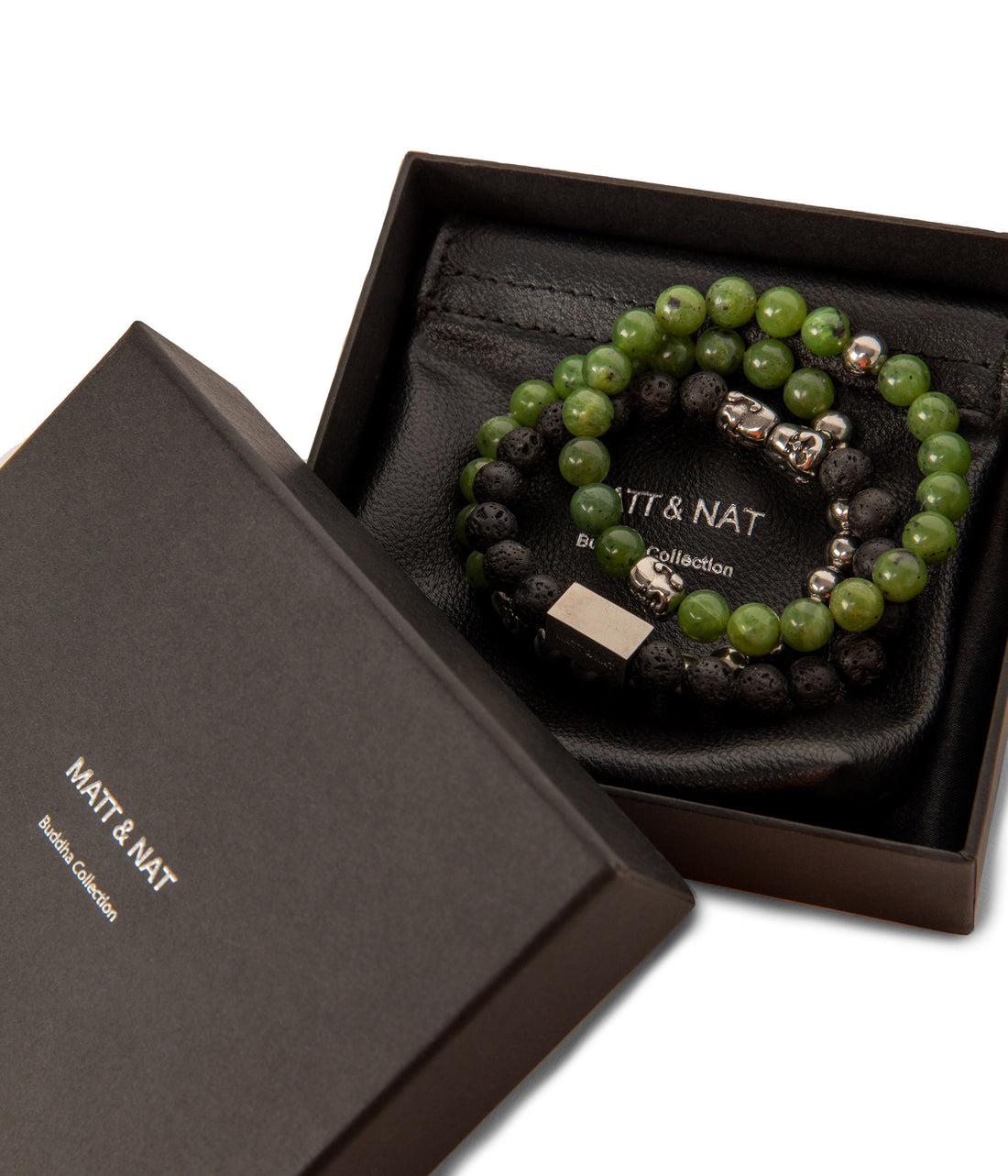 Matt & Nat LAUGHING Bead & Charm Bracelet In Green