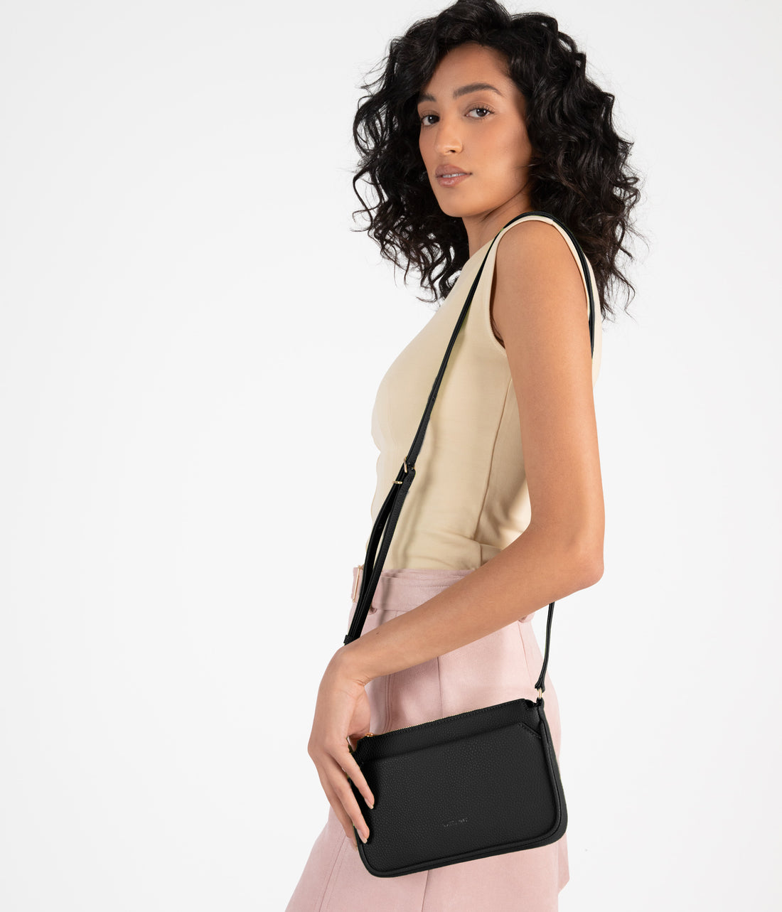 Matt & Nat IVY Slim Vegan Crossbody Bag - Grain