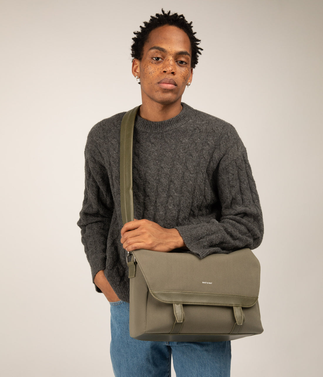 Matt & Nat MARTEL Vegan Messenger Bag - Canvas