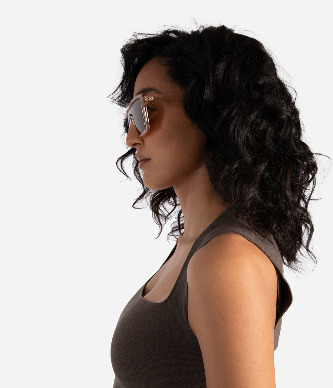 Matt & Nat MAEVE-2 Recycled Beige Retro Squared Sunglasses